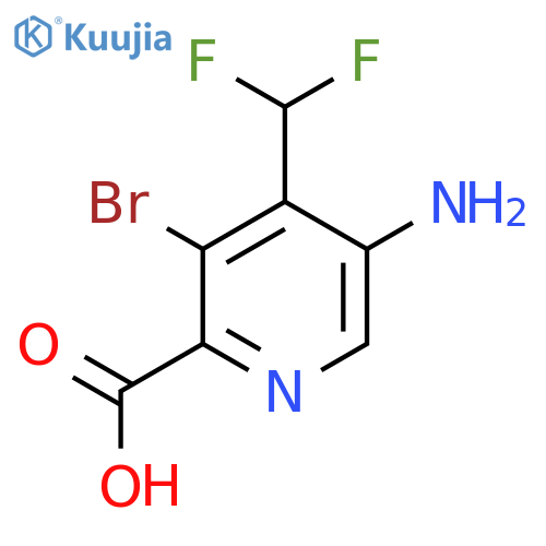 5-Amino-3-bromo-4-(difluoromethyl)pyridine-2-carboxylic acid structure