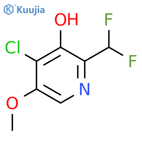 4-Chloro-2-(difluoromethyl)-3-hydroxy-5-methoxypyridine structure