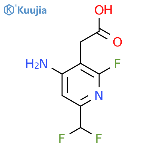 4-Amino-6-(difluoromethyl)-2-fluoropyridine-3-acetic acid structure