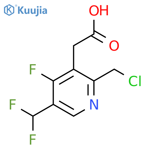2-(Chloromethyl)-5-(difluoromethyl)-4-fluoropyridine-3-acetic acid structure
