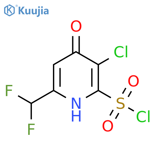 3-Chloro-6-(difluoromethyl)-4-hydroxypyridine-2-sulfonyl chloride structure