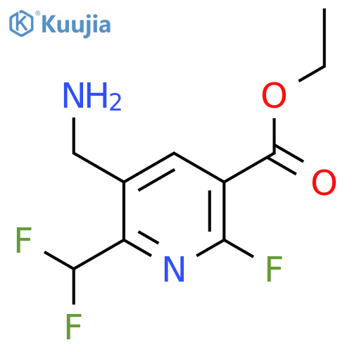 Ethyl 3-(aminomethyl)-2-(difluoromethyl)-6-fluoropyridine-5-carboxylate structure