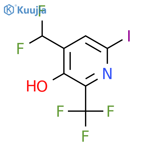 4-(Difluoromethyl)-3-hydroxy-6-iodo-2-(trifluoromethyl)pyridine structure