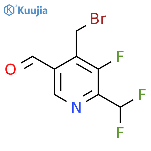 4-(Bromomethyl)-2-(difluoromethyl)-3-fluoropyridine-5-carboxaldehyde structure