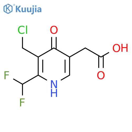 3-(Chloromethyl)-2-(difluoromethyl)-4-hydroxypyridine-5-acetic acid structure