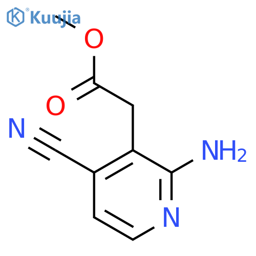 Methyl 2-amino-4-cyanopyridine-3-acetate structure