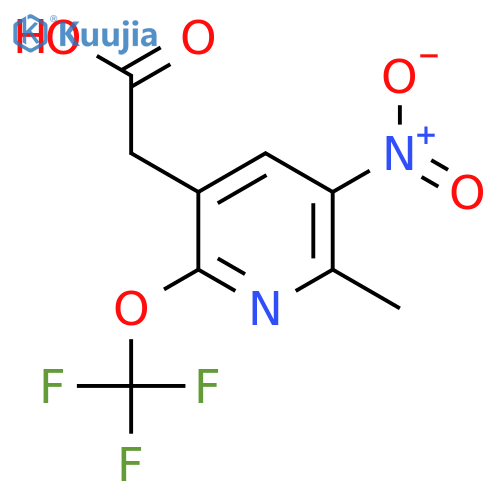2-Methyl-3-nitro-6-(trifluoromethoxy)pyridine-5-acetic acid structure