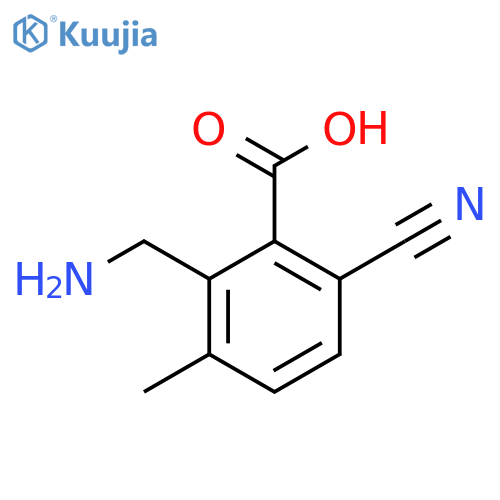 2-Aminomethyl-6-cyano-3-methylbenzoic acid structure
