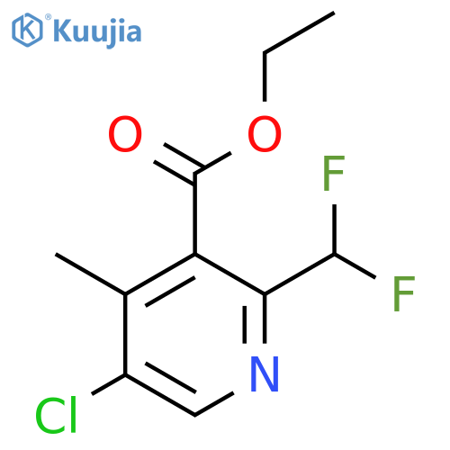 Ethyl 5-chloro-2-(difluoromethyl)-4-methylpyridine-3-carboxylate structure
