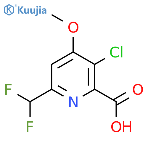 3-Chloro-6-(difluoromethyl)-4-methoxypyridine-2-carboxylic acid structure