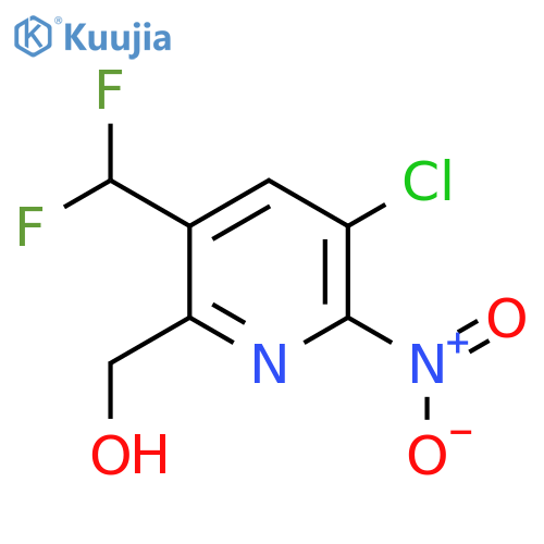 3-Chloro-5-(difluoromethyl)-2-nitropyridine-6-methanol structure