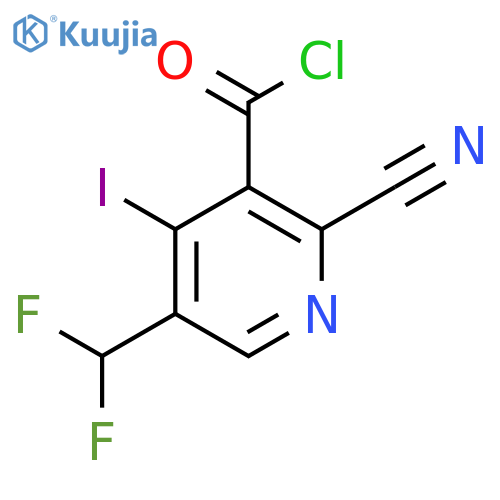 2-Cyano-5-(difluoromethyl)-4-iodopyridine-3-carbonyl chloride structure