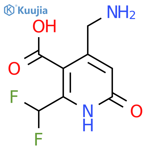 4-(Aminomethyl)-2-(difluoromethyl)-6-hydroxypyridine-3-carboxylic acid structure