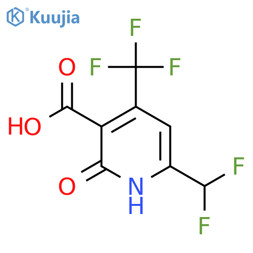 6-(Difluoromethyl)-2-hydroxy-4-(trifluoromethyl)pyridine-3-carboxylic acid structure