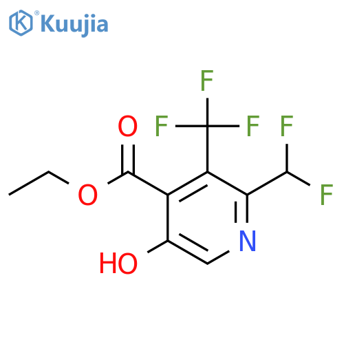 Ethyl 2-(difluoromethyl)-5-hydroxy-3-(trifluoromethyl)pyridine-4-carboxylate structure
