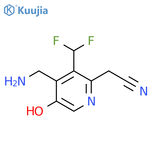 4-(Aminomethyl)-3-(difluoromethyl)-5-hydroxypyridine-2-acetonitrile structure