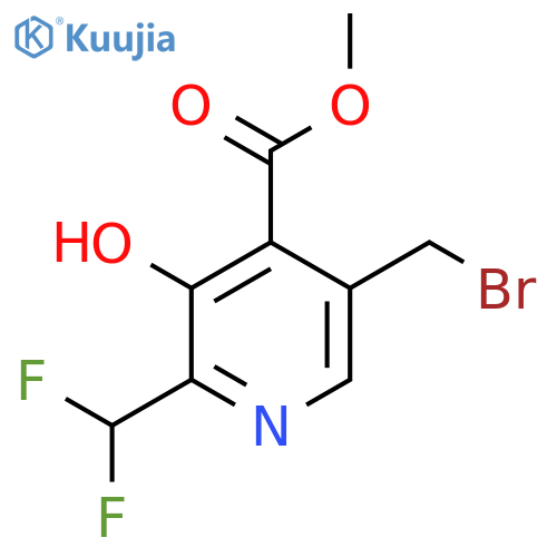 Methyl 5-(bromomethyl)-2-(difluoromethyl)-3-hydroxypyridine-4-carboxylate structure