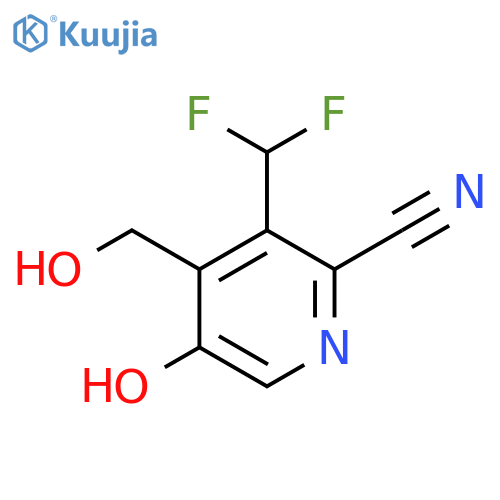 2-Cyano-3-(difluoromethyl)-5-hydroxypyridine-4-methanol structure