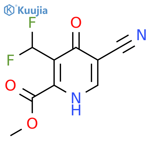 Methyl 5-cyano-3-(difluoromethyl)-4-hydroxypyridine-2-carboxylate structure