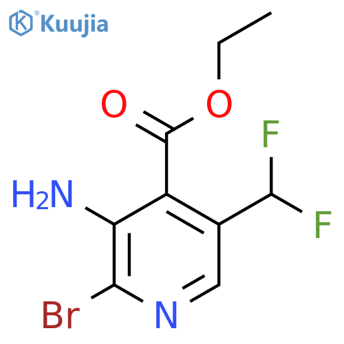 Ethyl 3-amino-2-bromo-5-(difluoromethyl)pyridine-4-carboxylate structure