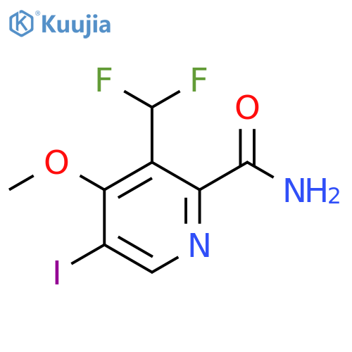 3-(Difluoromethyl)-5-iodo-4-methoxypyridine-2-carboxamide structure
