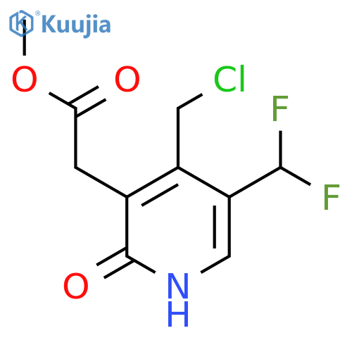 Methyl 4-(chloromethyl)-5-(difluoromethyl)-2-hydroxypyridine-3-acetate structure