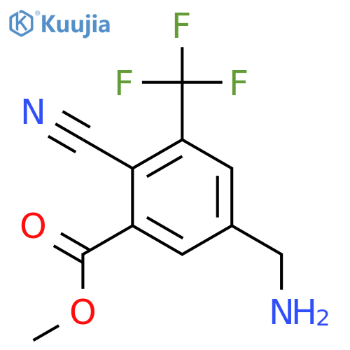 Methyl 5-aminomethyl-2-cyano-3-(trifluoromethyl)benzoate structure
