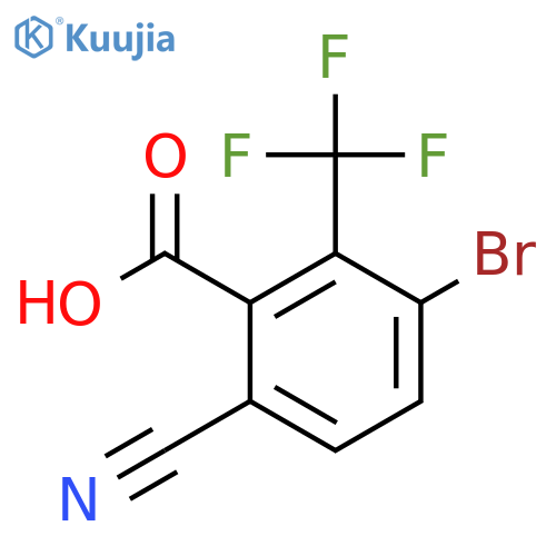 3-Bromo-6-cyano-2-(trifluoromethyl)benzoic acid structure