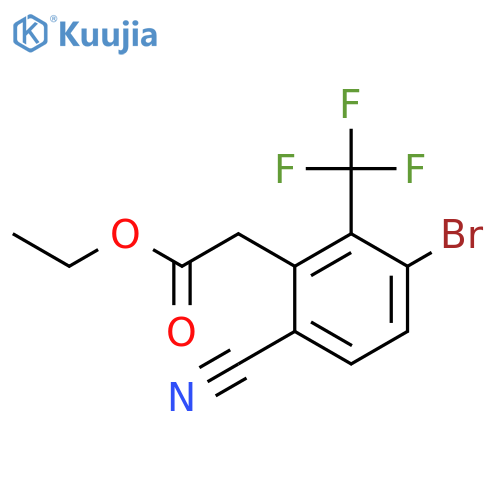 Ethyl 3-bromo-6-cyano-2-(trifluoromethyl)phenylacetate structure