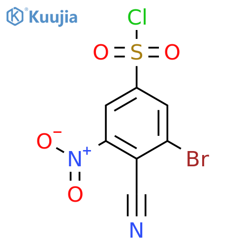 3-Bromo-4-cyano-5-nitrobenzenesulfonyl chloride structure