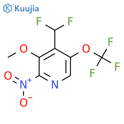 4-(Difluoromethyl)-3-methoxy-2-nitro-5-(trifluoromethoxy)pyridine structure