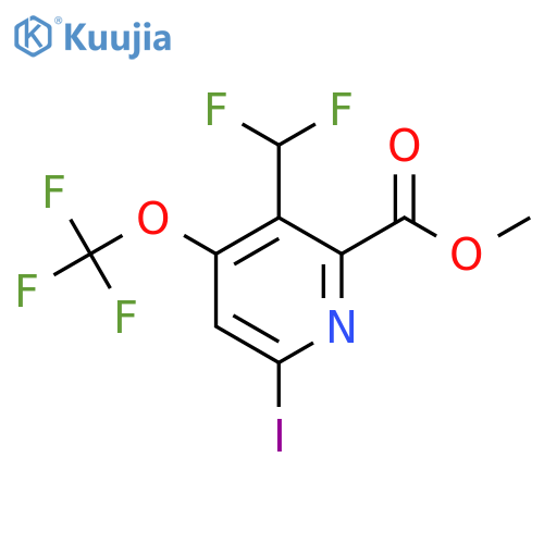 Methyl 3-(difluoromethyl)-6-iodo-4-(trifluoromethoxy)pyridine-2-carboxylate structure