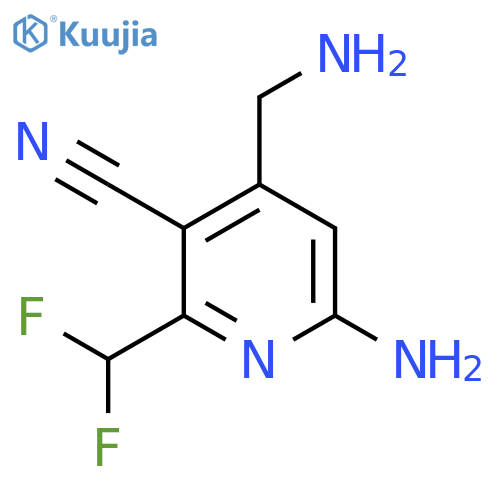6-Amino-4-(aminomethyl)-3-cyano-2-(difluoromethyl)pyridine structure