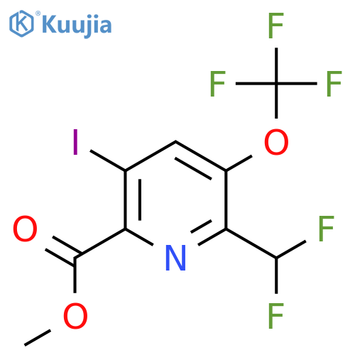 Methyl 2-(difluoromethyl)-5-iodo-3-(trifluoromethoxy)pyridine-6-carboxylate structure