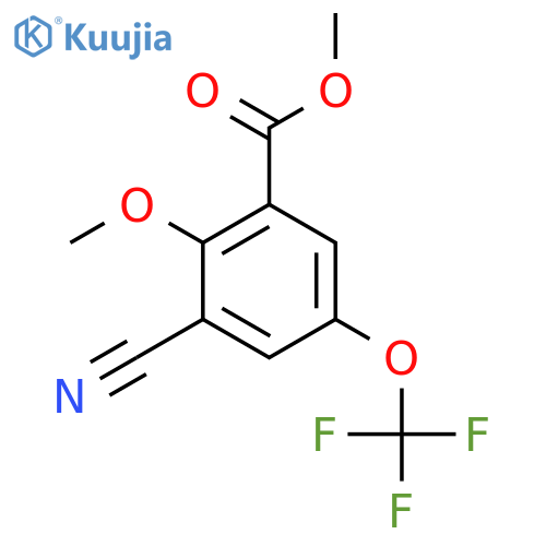 Methyl 3-cyano-2-methoxy-5-(trifluoromethoxy)benzoate structure