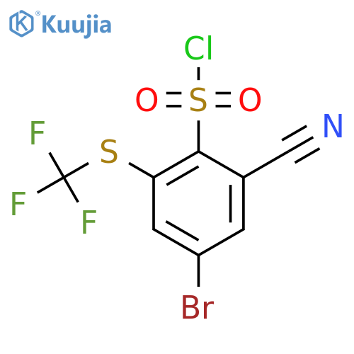 4-Bromo-2-cyano-6-(trifluoromethylthio)benzenesulfonyl chloride structure