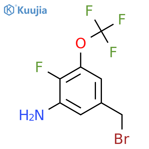 3-Amino-4-fluoro-5-(trifluoromethoxy)benzyl bromide structure