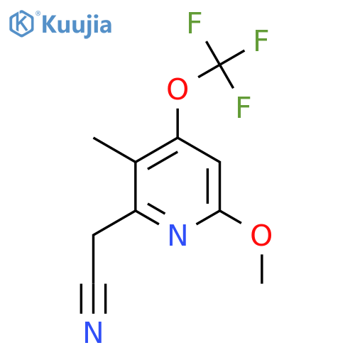 6-Methoxy-3-methyl-4-(trifluoromethoxy)pyridine-2-acetonitrile structure