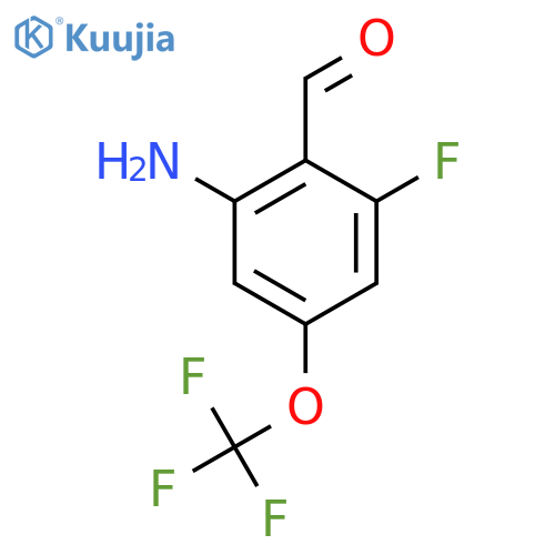 2-Amino-6-fluoro-4-(trifluoromethoxy)benzaldehyde structure