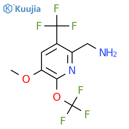 2-(Aminomethyl)-5-methoxy-6-(trifluoromethoxy)-3-(trifluoromethyl)pyridine structure