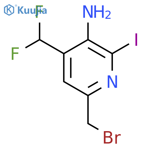3-Amino-6-(bromomethyl)-4-(difluoromethyl)-2-iodopyridine structure