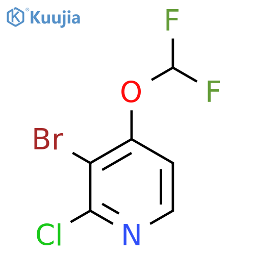 3-Bromo-2-chloro-4-(difluoromethoxy)pyridine structure