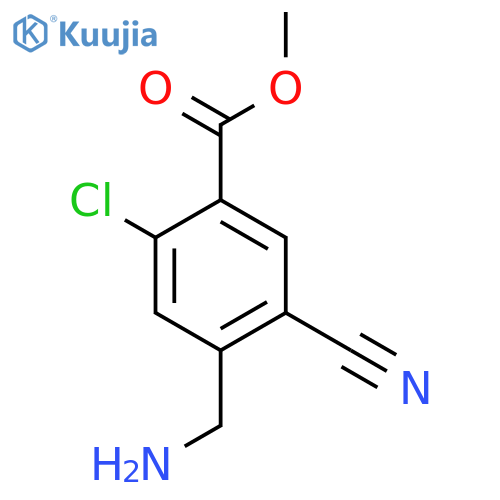 Methyl 4-aminomethyl-2-chloro-5-cyanobenzoate structure