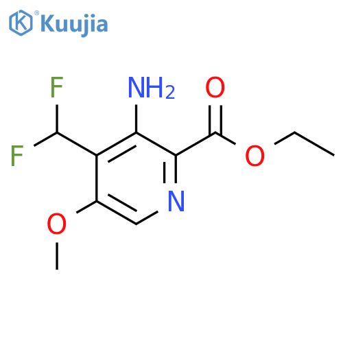 Ethyl 3-amino-4-(difluoromethyl)-5-methoxypyridine-2-carboxylate structure