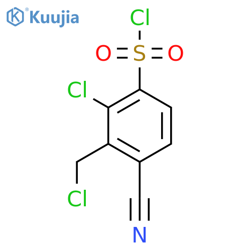 2-Chloro-3-chloromethyl-4-cyanobenzenesulfonyl chloride structure