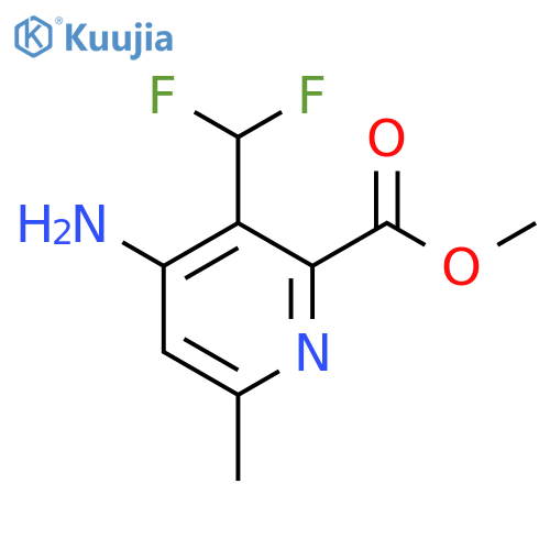 Methyl 4-amino-3-(difluoromethyl)-6-methylpyridine-2-carboxylate structure