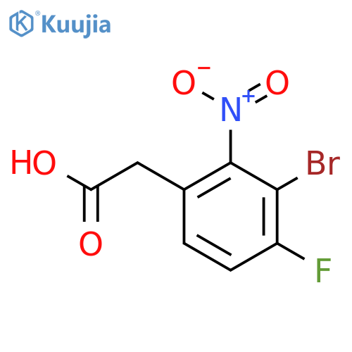 3-Bromo-4-fluoro-2-nitrophenylacetic acid structure
