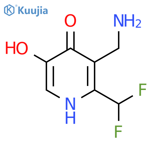 3-(Aminomethyl)-2-(difluoromethyl)-4,5-dihydroxypyridine structure