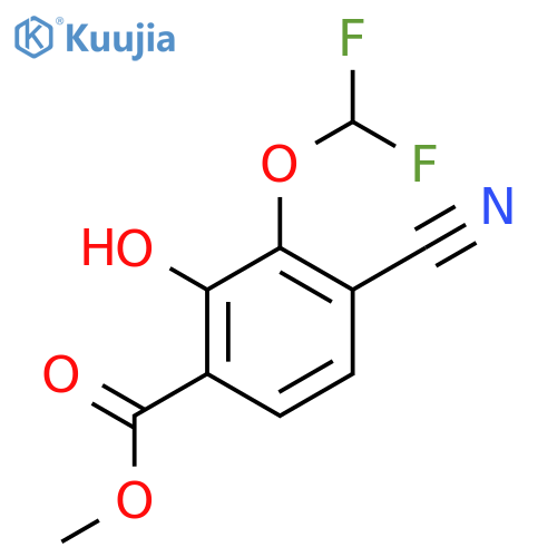 Methyl 4-cyano-3-difluoromethoxy-2-hydroxybenzoate structure