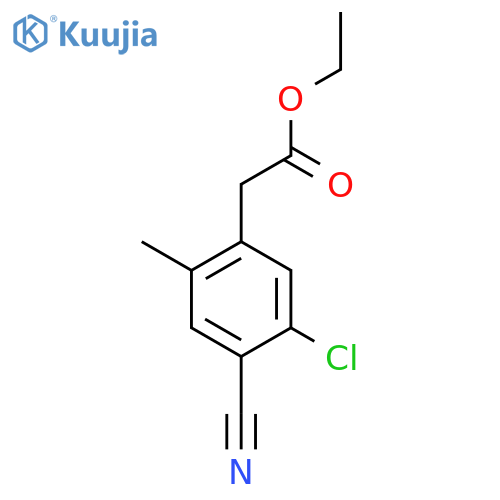 Ethyl 5-chloro-4-cyano-2-methylphenylacetate structure